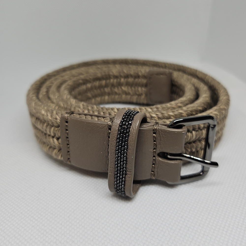 Brunello Cucinelli Monili Natural Raffia Belt